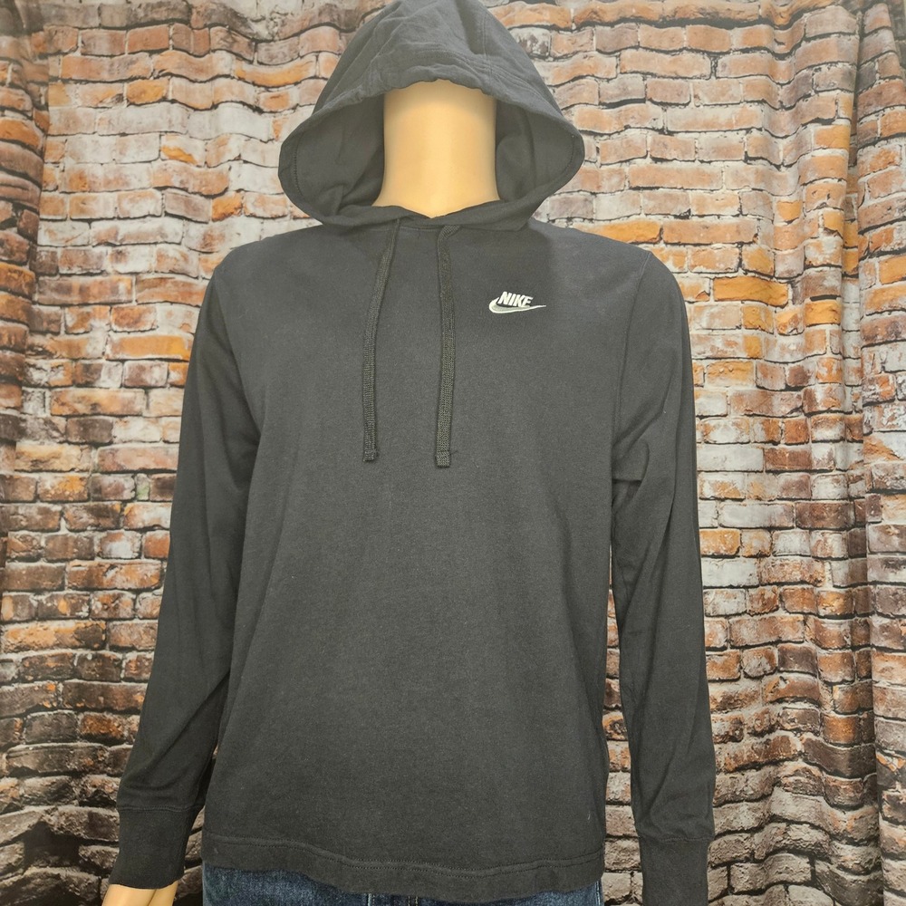 Nike Sportswear Club Mens Lightweight Pullover Hoodie Black BV2749-010 Small